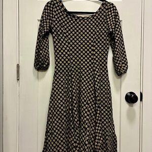 Effie's Heart Black and White Fit and Flare Dress